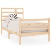 Estructura de cama madera maciza 75x190 cm