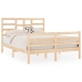 Estructura de cama madera maciza 120x190 cm