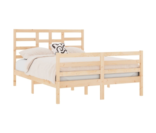 Estructura de cama madera maciza 120x190 cm