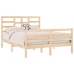 Estructura de cama madera maciza 120x190 cm