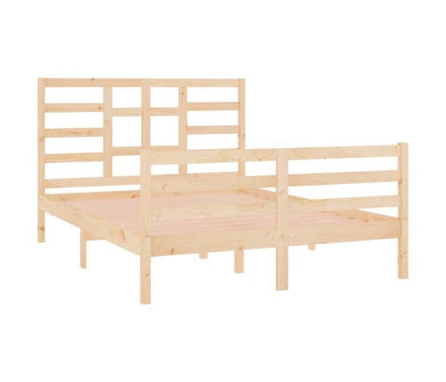 Estructura de cama madera maciza 120x190 cm