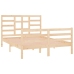 Estructura de cama madera maciza 120x190 cm