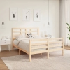 Estructura de cama madera maciza 120x190 cm