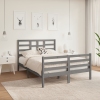 Estructura de cama sin colchón madera maciza gris 140x190 cm