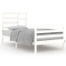 Estructura de cama sin colchón madera maciza blanco 90x200 cm