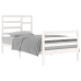Estructura de cama sin colchón madera maciza blanco 90x200 cm