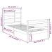 Estructura de cama sin colchón madera maciza blanco 90x200 cm