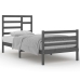 vidaXL Estructura de cama de madera maciza gris 90x200 cm