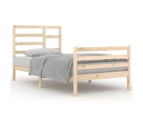 Estructura de cama sin colchón madera maciza 100x200 cm