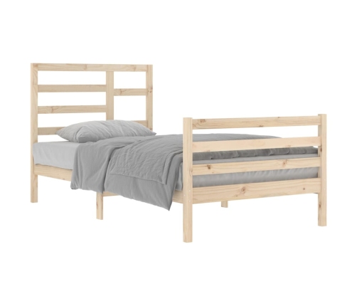 Estructura de cama sin colchón madera maciza 100x200 cm