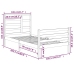 Estructura de cama sin colchón madera maciza 100x200 cm