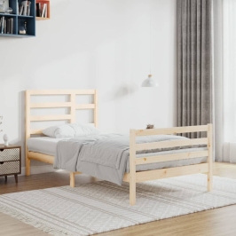 Estructura de cama sin colchón madera maciza 100x200 cm