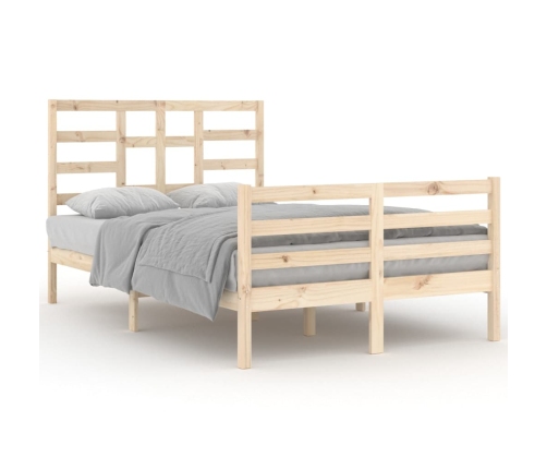 Estructura de cama sin colchón madera maciza 120x200 cm