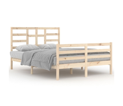 Estructura de cama sin colchón madera maciza 140x200 cm