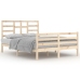 Estructura de cama sin colchón madera maciza 140x200 cm