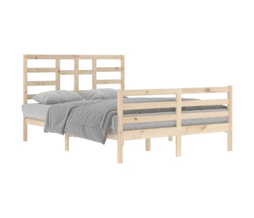 Estructura de cama sin colchón madera maciza 140x200 cm