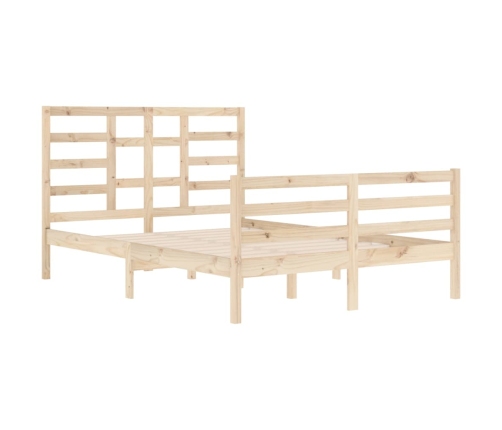 Estructura de cama sin colchón madera maciza 140x200 cm