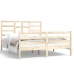 Estructura de cama madera maciza 150x200 cm