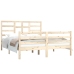 Estructura de cama madera maciza 150x200 cm