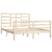 Estructura de cama madera maciza 150x200 cm
