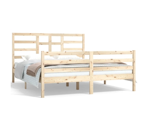 vidaXL Estructura de cama de madera maciza 160x200 cm