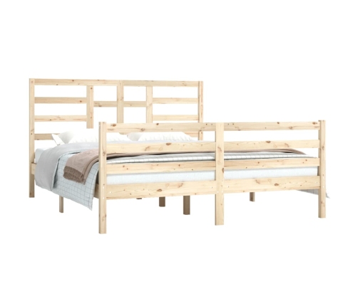 vidaXL Estructura de cama de madera maciza 160x200 cm