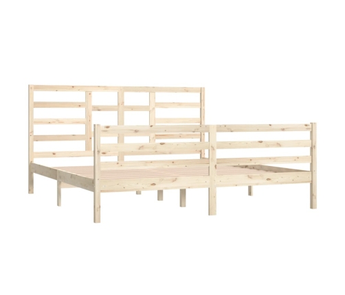 Estructura de cama sin colchón madera maciza 180x200 cm