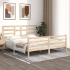 Estructura de cama sin colchón madera maciza 180x200 cm