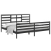 Estructura de cama sin colchón madera maciza negro 200x200 cm