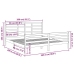 Estructura de cama sin colchón madera maciza negro 200x200 cm