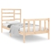 Estructura de cama madera maciza 75x190 cm