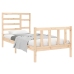 Estructura de cama madera maciza 75x190 cm