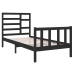 Estructura de cama sin colchón madera maciza negro 75x190 cm