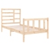 Estructura de cama madera maciza 90x190 cm