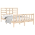 vidaXL Estructura de cama de matrimonio madera maciza 135x190 cm