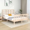 vidaXL Estructura de cama de matrimonio madera maciza 135x190 cm