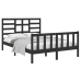 vidaXL Estructura de cama de madera maciza negra 140x190 cm