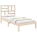 Estructura de cama madera maciza 75x190 cm