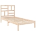 Estructura de cama madera maciza 75x190 cm