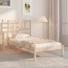 Estructura de cama madera maciza 75x190 cm