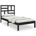 Estructura de cama sin colchón madera maciza negro 75x190 cm