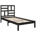 Estructura de cama sin colchón madera maciza negro 75x190 cm