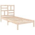 Estructura de cama madera maciza 90x190 cm