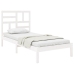 Estructura de cama individual madera maciza blanco 90x190 cm