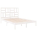 Estructura de cama sin colchón madera maciza blanco 120x190 cm