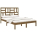 vidaXL Estructura de cama doble madera maciza marrón miel 120x190 cm