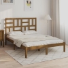 vidaXL Estructura de cama doble madera maciza marrón miel 120x190 cm