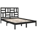 Estructura de cama sin colchón madera maciza negro 120x190 cm