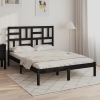 Estructura de cama sin colchón madera maciza negro 120x190 cm