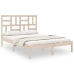 Estructura de cama de matrimonio madera maciza 135x190 cm